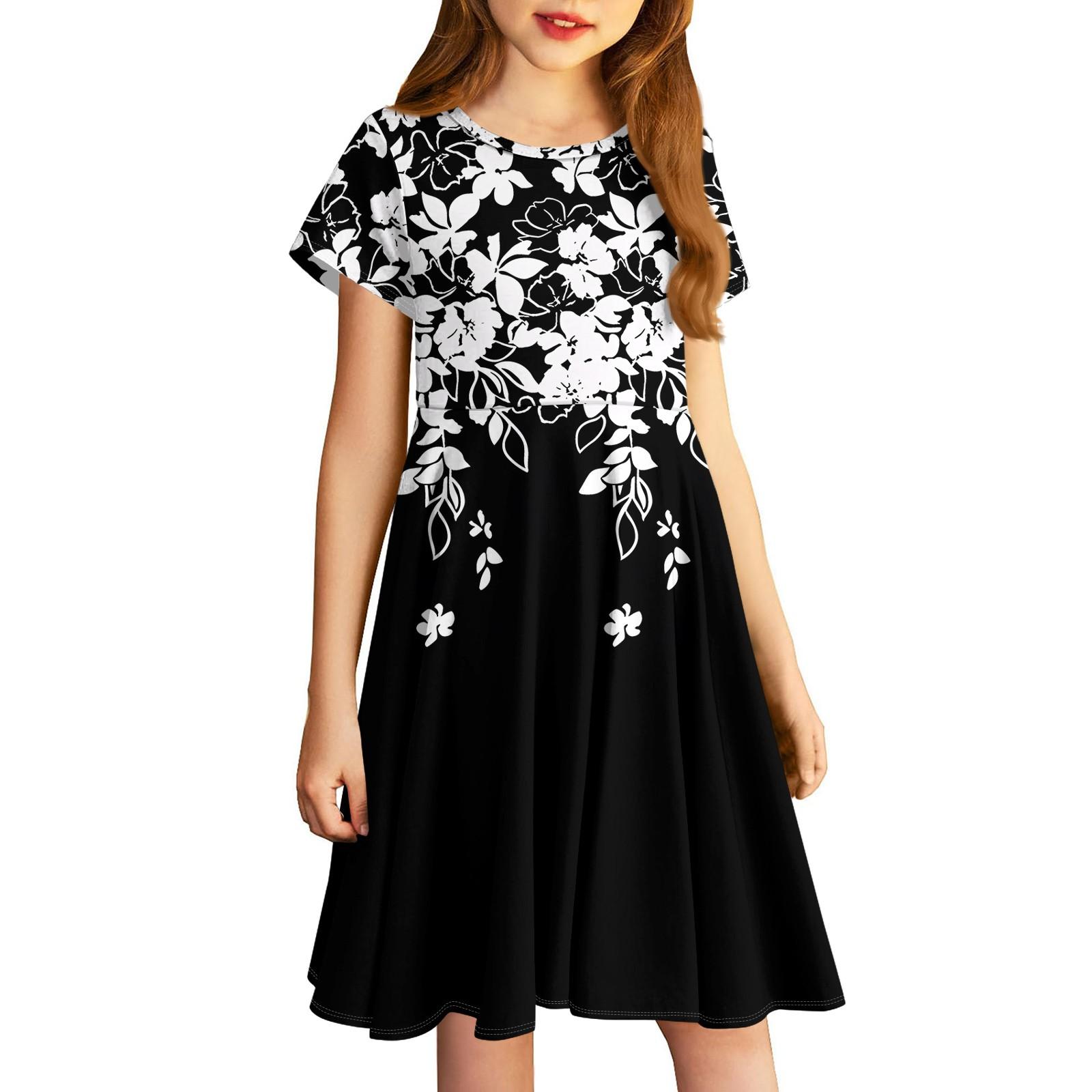 

Юбки для девочек Милые принтованные маленькие юбки Платья для детей 100 чёрный