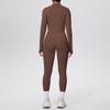 Solid Color Racerback Yoga Three-piece Set for Fitness & Running