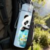 1PC Panda Inside Blue Tea Cup Print 750ml Color Plastic Sports Water Bottle Leakproof Flip Straw Lid Suitable for Sports Office Home Use