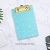 Glittering Acrylic Writing Board With Retractable Hook Metal Clip 6x4Inch Document Clipboard For School Offices Hospital