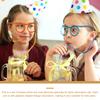 24 Peças Palitos DIY Copos de Beber Óculos Engraçados Suprimentos para Festa Palitos Descartáveis Ferramenta Tubo Flexível Celebrações de Aniversário Infantil
