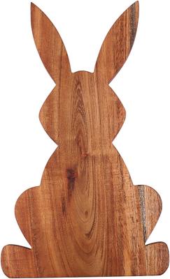 Funny Bunny Shaped Wooden Serving Board, Wood Cutting Board for Kitchen, Wooden Charcuterie Boards, Easter Gift Serving Platter for Cheese and Food