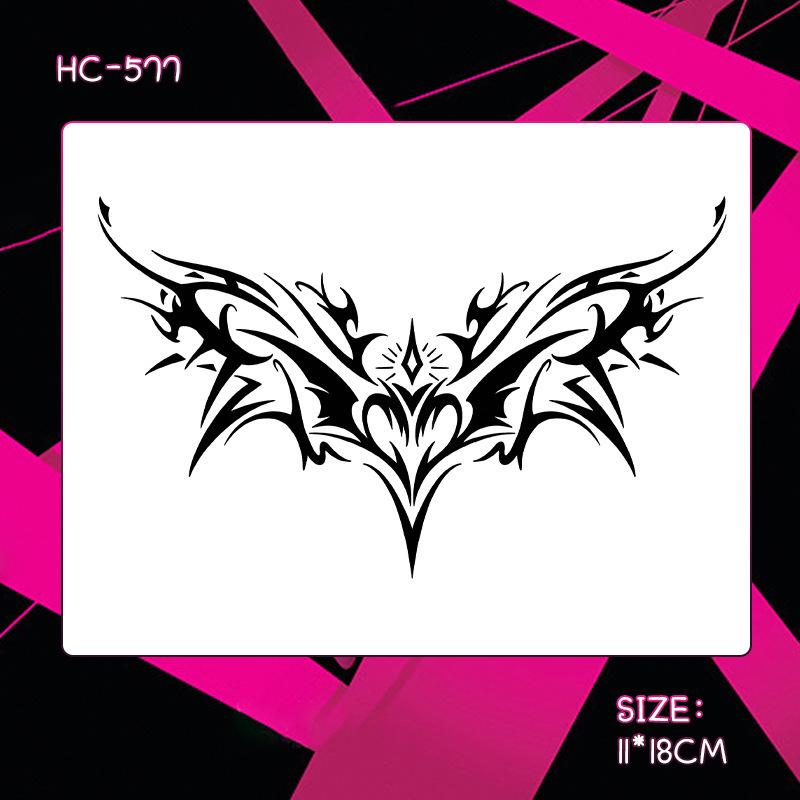 Herbal Semi-Permanent Waterproof Succubus Tattoo Sticker for Women - Long-Lasting, Scar-Covering, High-End Design for Chest, Waist, and Abdomen