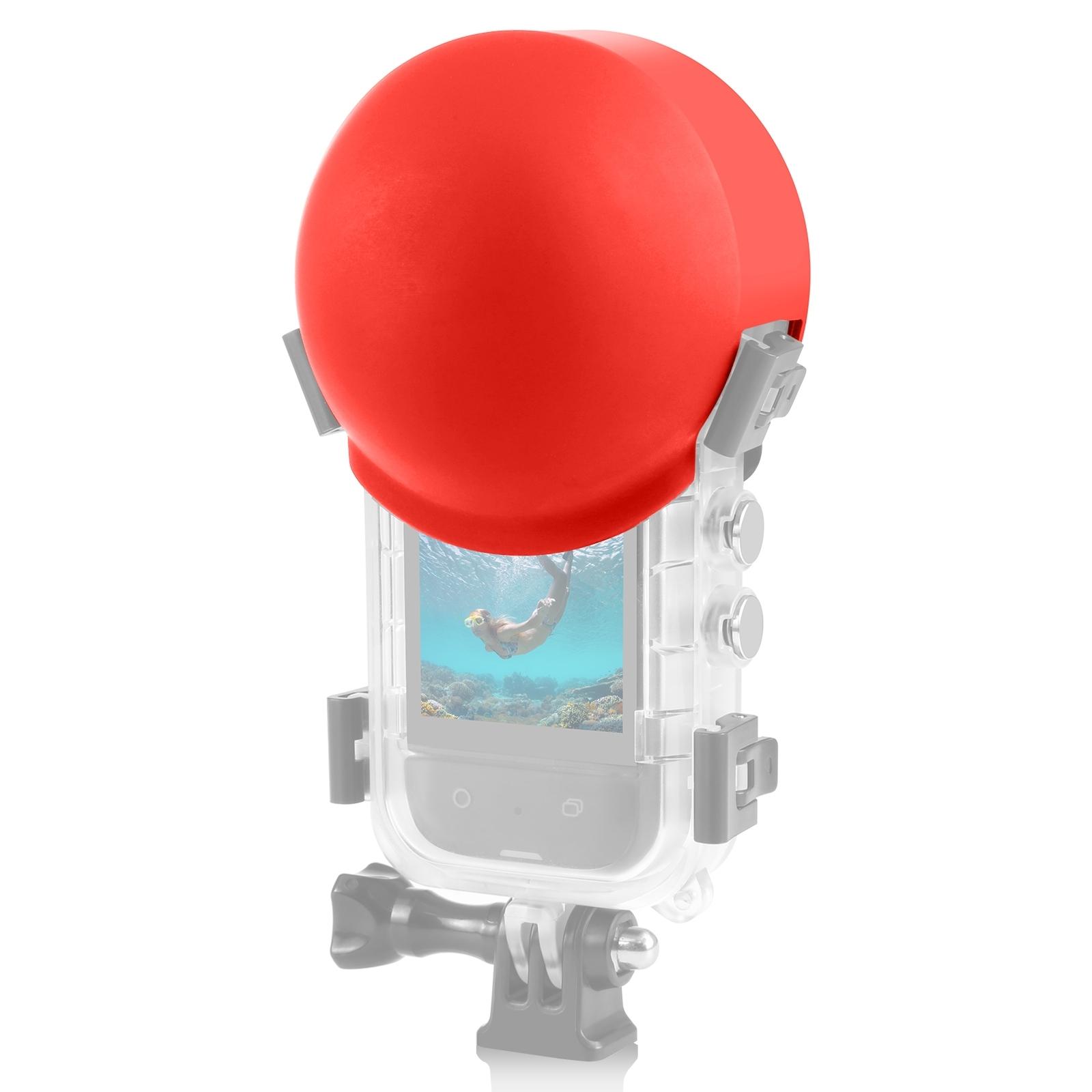 PULUZ PU891 For Insta360 X3 Panoramic Camera Invisible Waterproof Case Silicone Lens Protective Cover B