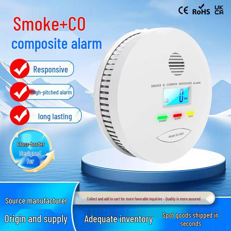 High Sensitivity Cross-Border Carbon Monoxide & Smoke Composite Alarm Detector