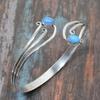 Arizona Turquoise Gemstone Handmade Jewelry  925 Sterling Silver Cuff/Bangle Adjustable