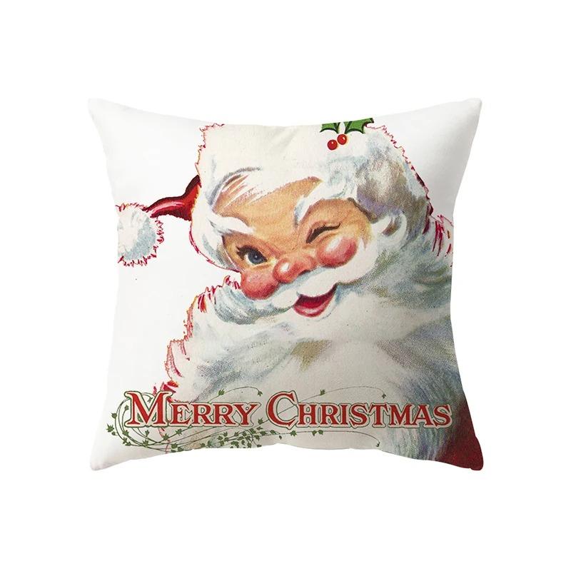 Christmas Themed Pillowcases Car Accessories Office Santa Claus Living Room Sofa Home Pillowcases