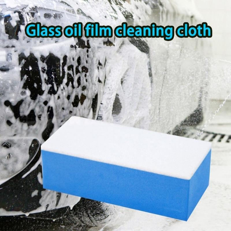Auto Home Double Use Oil Film Cleaning Sponge Wool Felt Windshield Wiper Tool Dust Removal Sponge 5pcs for Vehicle Home