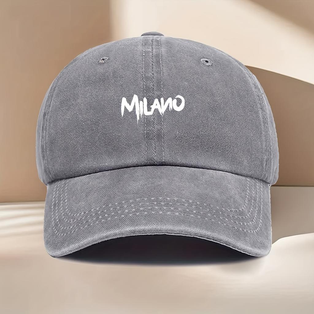Text printed pattern baseball cap, casual, simple, versatile and trendy, unisex peaked cap