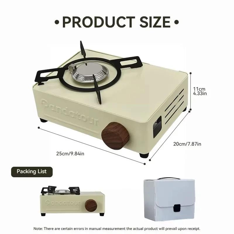 2000W Tragbarer Gaskocher Kartuschenkocher Outdoor Camping Kassettenkocher Brenner Picknick Grillen Kochen Karte Magnetkocher Gas Tan
