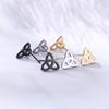 Hypoallergenic Titanium Steel Celtic Knot Earrings Fade Resistant Non Allergic Ear Studs