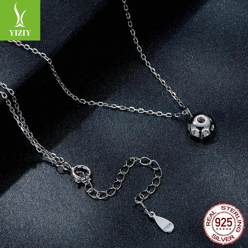 Simple 80 Points Shining Mozzarella Diamond Necklace Women'S Small Fresh S925 Silver Collarbone Chain With Certificate Msn003