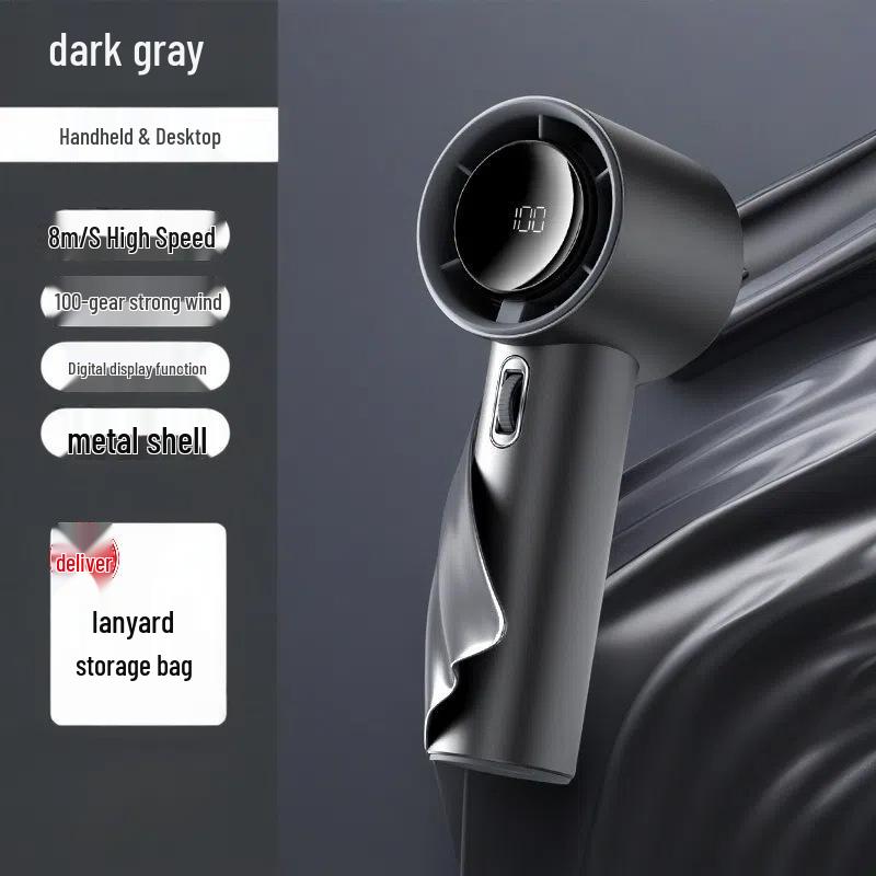 USB Rechargeable Turbocharged Handheld Fan - Compact, Portable, and Powerful Wind for Outdoor Use 157x59x61mm