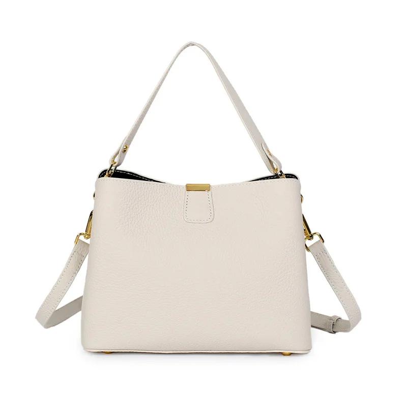 Women's Tote Real Cow Leather Female New Luxury Handbag ladies' Fashi Casual Shoulder Bag Crossbody Messenger for Woman