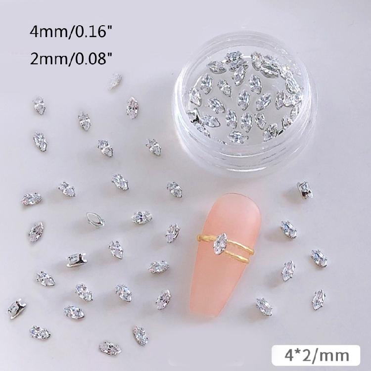 20pcs Nail Rhinestones Diamonds Crystals for Nail Art 3D Decoration Stones Set