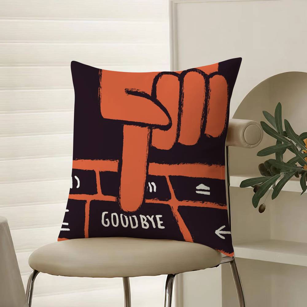 

Fantasy Funny Style Interesting Pillow Case Comfort Sofa Bed Silky elegant Invisible zipper Decorative cushion cover 12x12Inch