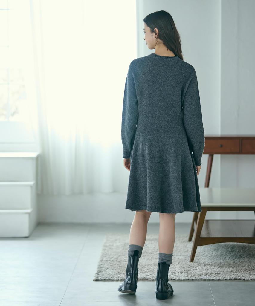 3D Knit Seamless Flare Dress Sweater [Lacoste] [Official] EF4161-1005036