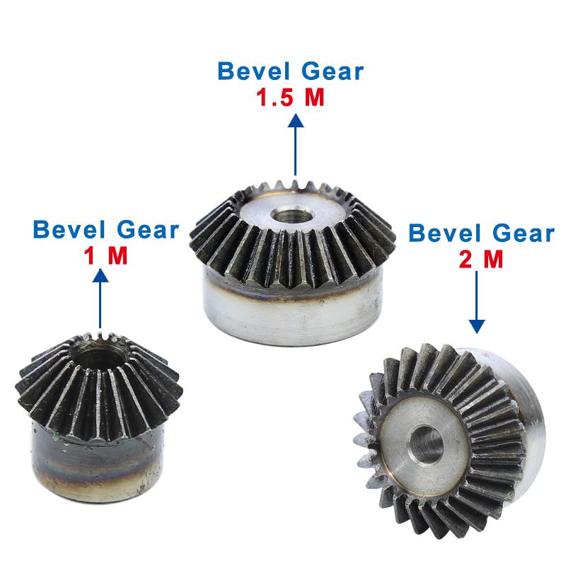1 Piece Bevel Gear 2M22T/23T/24T/25T/26T/27T Gear 90 Degrees Meshing Angle Carbon Steel Transmission Ratio 1:1 Transmission Part