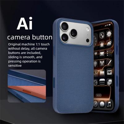 TechWoven Fabric Magnetic Case For iPhone 17 Pro Max Premium Cover With AI Camera Shutte Button Pop Up Animation