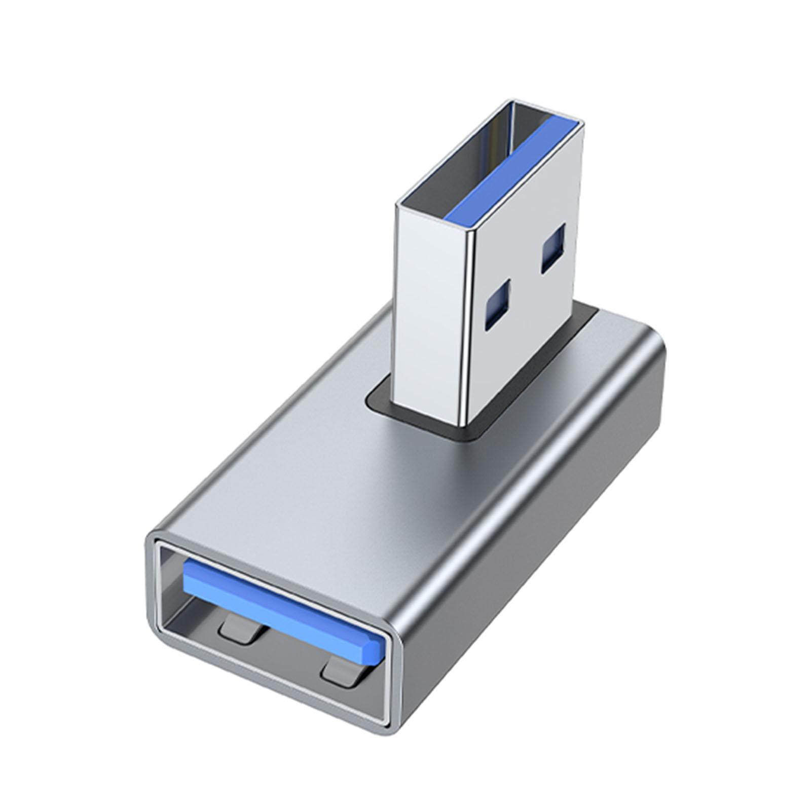 

USB 3.0 папа-мама 90 градусов прямоугольный удлинитель адаптер USB восходящий разъем синхронизации данных для ноутбука ПК USB вентилятор right серый