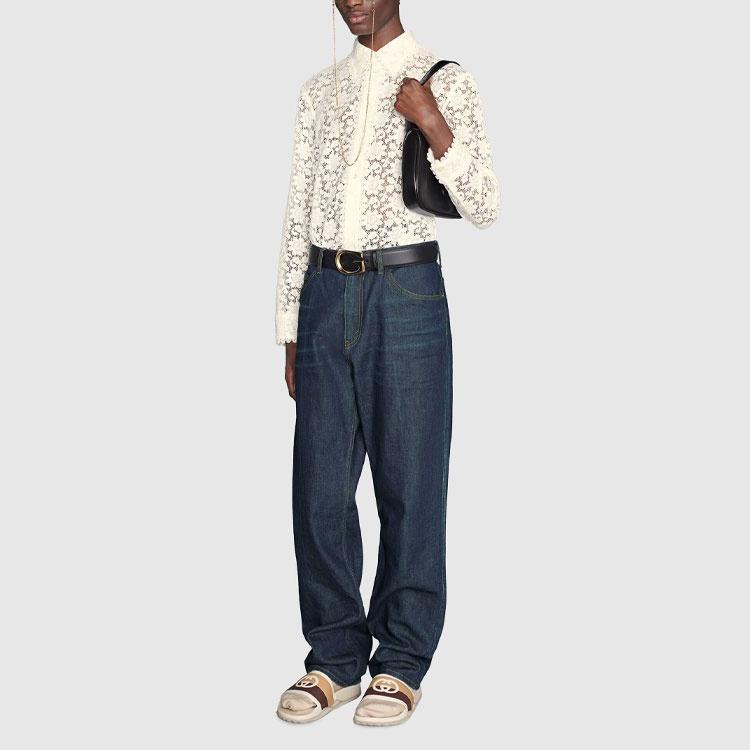GUCCI SS21 Jeans Men's Dark Blue 623953-XDBMG-4100