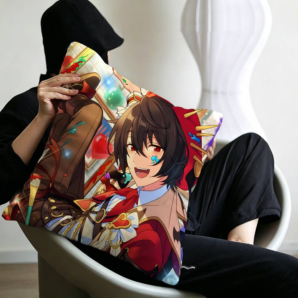 E-Ensemble-Stars Sparkling-Idol Cushion Cover Pillow Cover Decor Pillowcase Printed Cushion Case for Couch