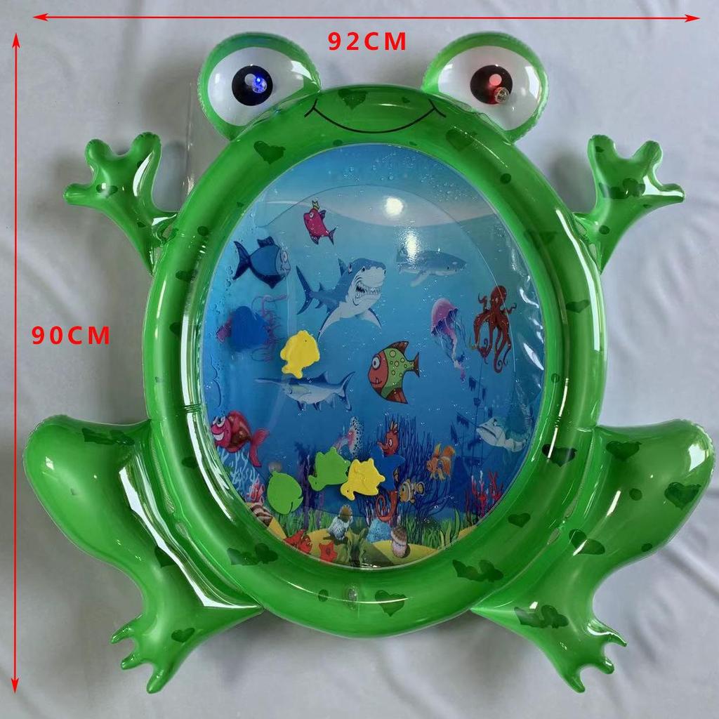 Inflatable Round Pat-Pat Water Mat for Babies & Toddlers - Marine Life Crawling Play Mat