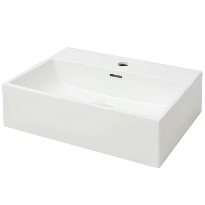 VidaXL Vasque avec Trou de Robinet Céramique 51,5x38,5x15 cm Lavabo Toilette 142346