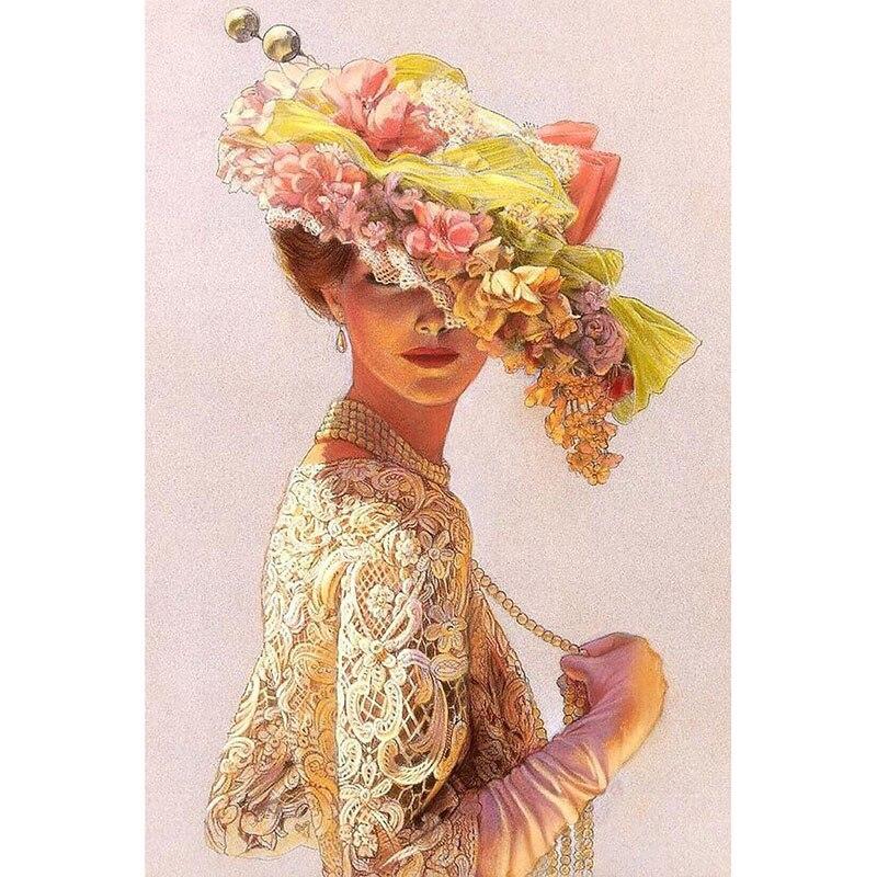 

DIY 5D алмазная живопись женщина Алмазная вышивка стразами полный круглый/мозаика пейзаж вышивка крестом домашний декор художественный подарок Full Round 40x50CM