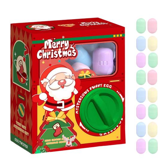 Halloween Mini Capsule Toy Machine 6/12/16 Random Surprise Eggs Cute Cartoon Gashapon Machine Mini Round Capsule Gift for Kindergarten Xmas Easter