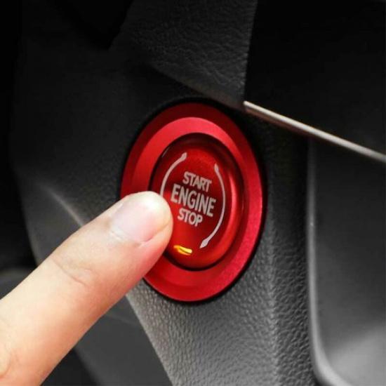 Start Button Ignition Switch Cover Trim 2PCS Red Fit For Cadillac CT5 XT4 XT6