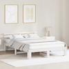 Bed Frame with Headboard White 140 x 200 cm Solid Pine Wood
