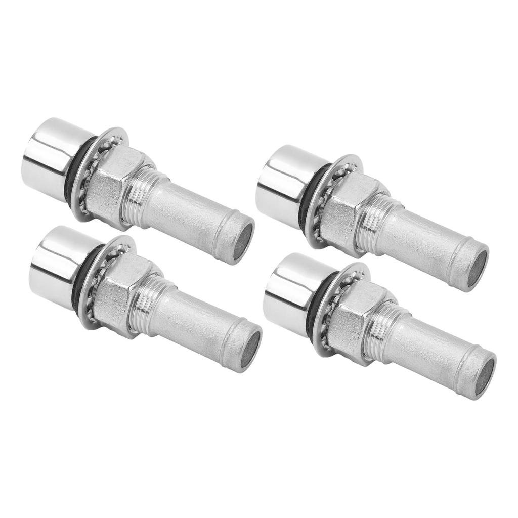 4pcs Marine Fuel Gas Tank Vent Stainless Steel 316 Straight Boat Fuel Vent for 5 8inch Hose