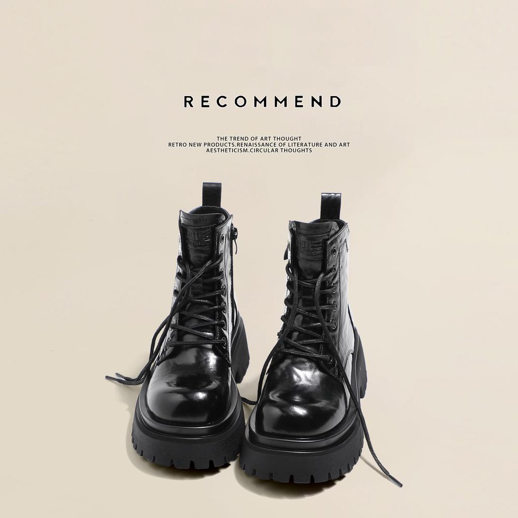 [Fanfna] Martin Boots Damen 2025 Neu Herbst und Winter Britischer Stil Explosion Erhöht Dicksohlig Vielseitig Skinny Kurze Stiefel