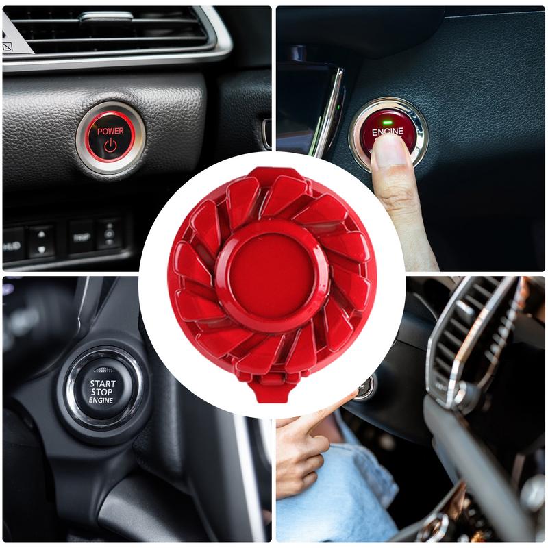 Zündknopfabdeckung Legierung Start Motorabdeckung Autoknopfabdeckungen Schützende Autoknopfabdeckungen Zündknopfschutz Motor