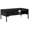 Coffee Table Black 90x50x35 cm Solid Pine Wood