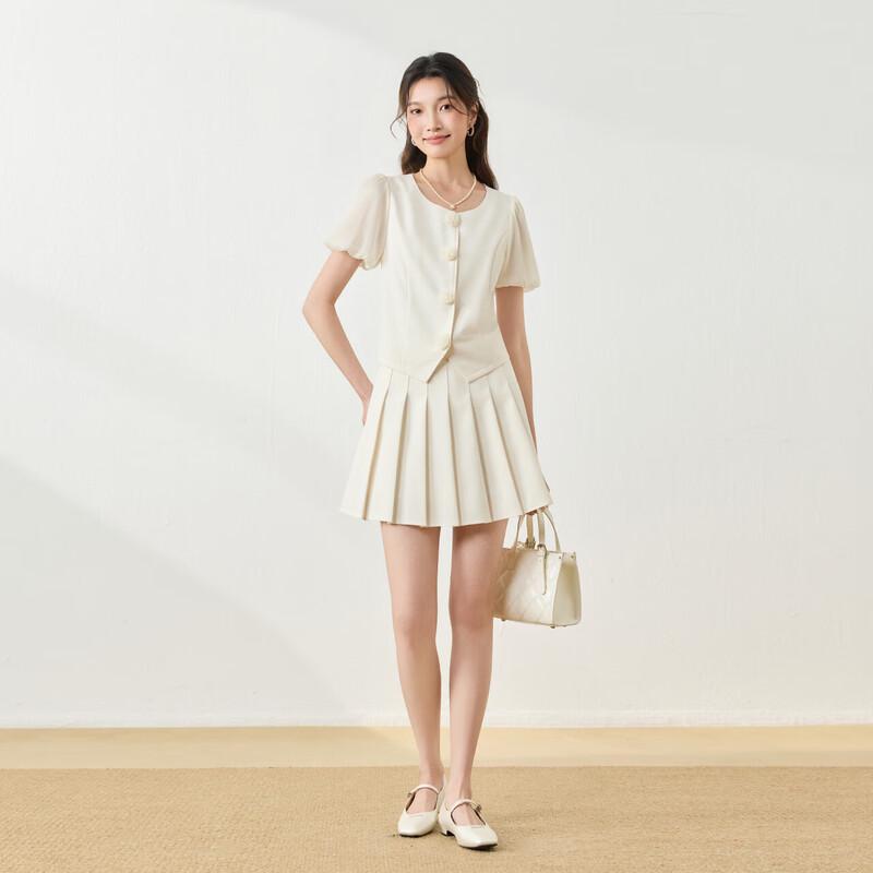 IEF Elegant French Style Two-Piece Skirt Set