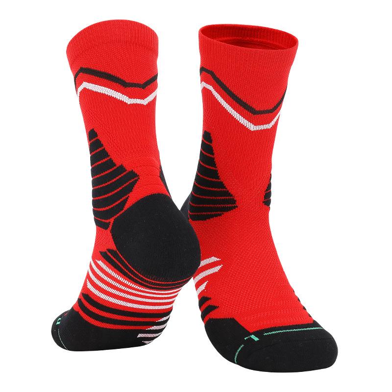 Basketballsocken Herren Professionell Verdickt Frottee Sohle Rutschfest Schweißabsorbierend Mittellange Socken Elite Socken High-Top Sportsocken
