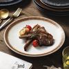 Japanese Ceramic Retro Dining Plate for Pasta, Steak, and Desserts