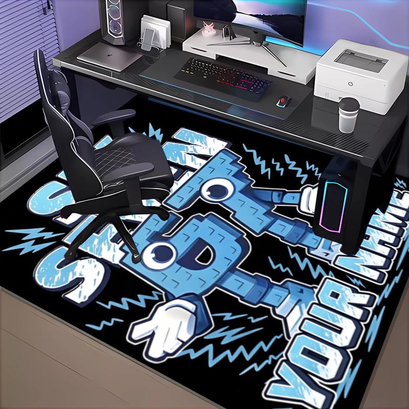 Custom Name Space Adventure Six Seven Rug Office Rug, Indoor Rug, Chair Rug, Living Rooms, Doormat Game Rug Home Decor Birthday Christmas Gifts