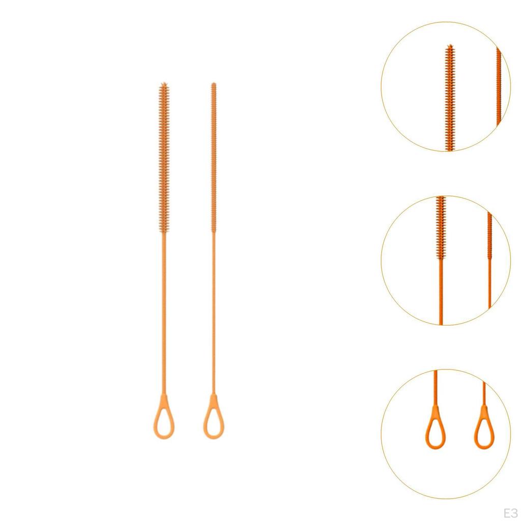 2 Pieces Silicone Straw Brushes Long Lightweight Portable Reusable Bottle for