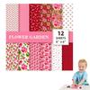 Flower Scrapbook Paper 12pcs Aesthetic Patterned Craft Pad Scrapbooking Supplies Decorative Craft Papers For Junk Journal Photo