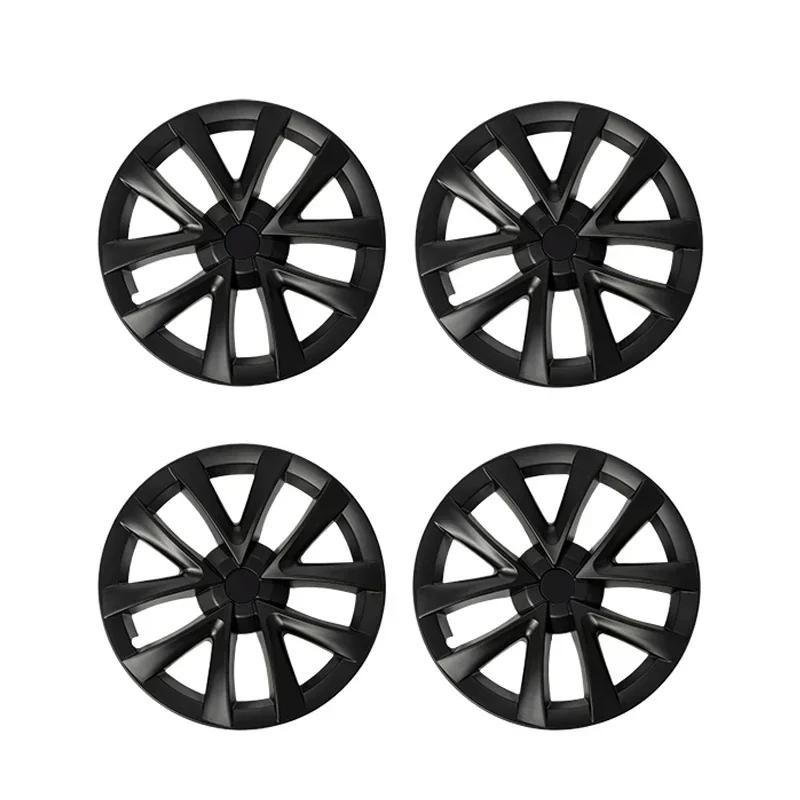 4PCS HubCap Performance Replacement for Tesla Model 3 Wheel Cover 18Inch Automobile Hub Cap Full Rim Cover Accessories 2019-2025