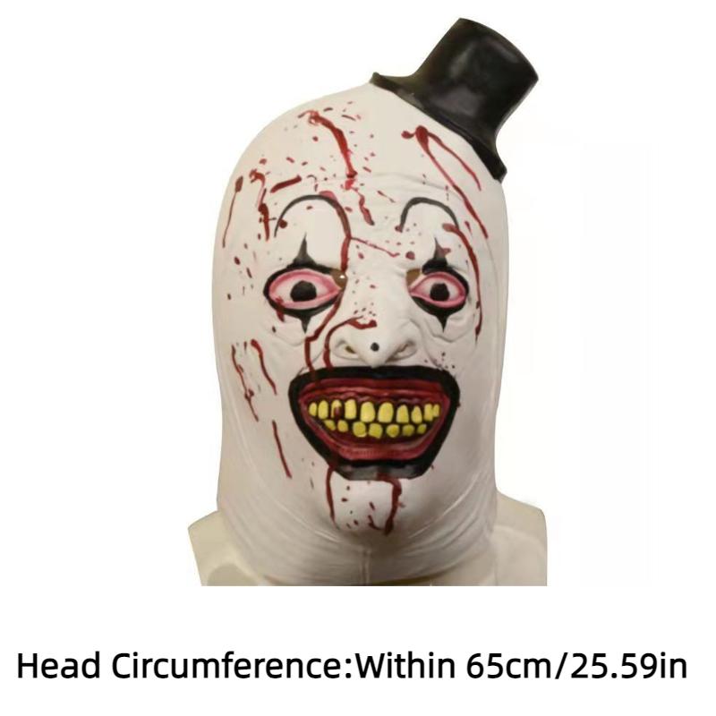 

Mask Latex Terrifier Halloween Horror Party Roleplaying Prop Clown Head Covering