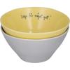 Yamaka Shoten Lisa Larson Pair Made in Bowls, Plates, 13cm, Set, Stroll, Yellow/Gray, Japan, LL90-79