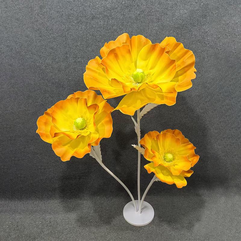 Giant Handmade Poppy Aisle Flowers for Wedding Background Decoration