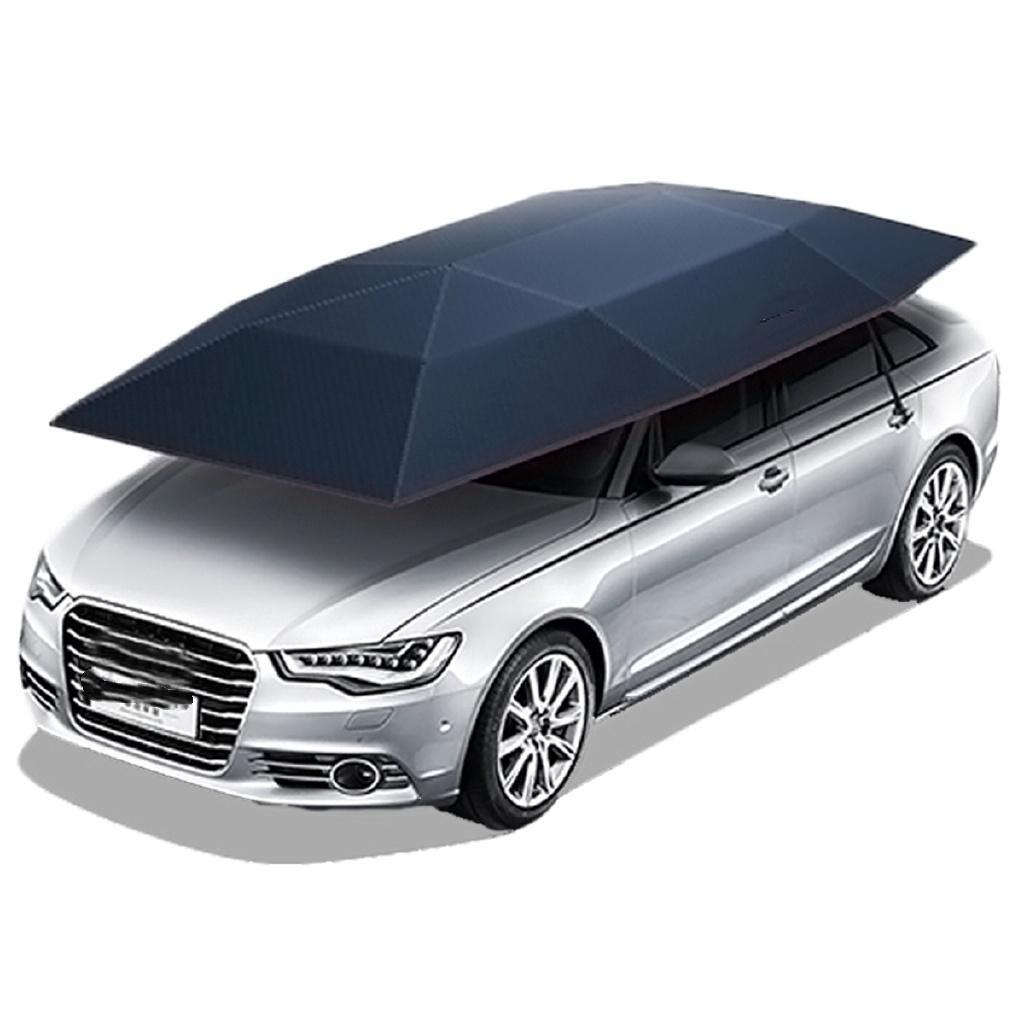 Portable Semi-automatic Car Umbrella Sunshade Roof Cover Tent UV Protection New