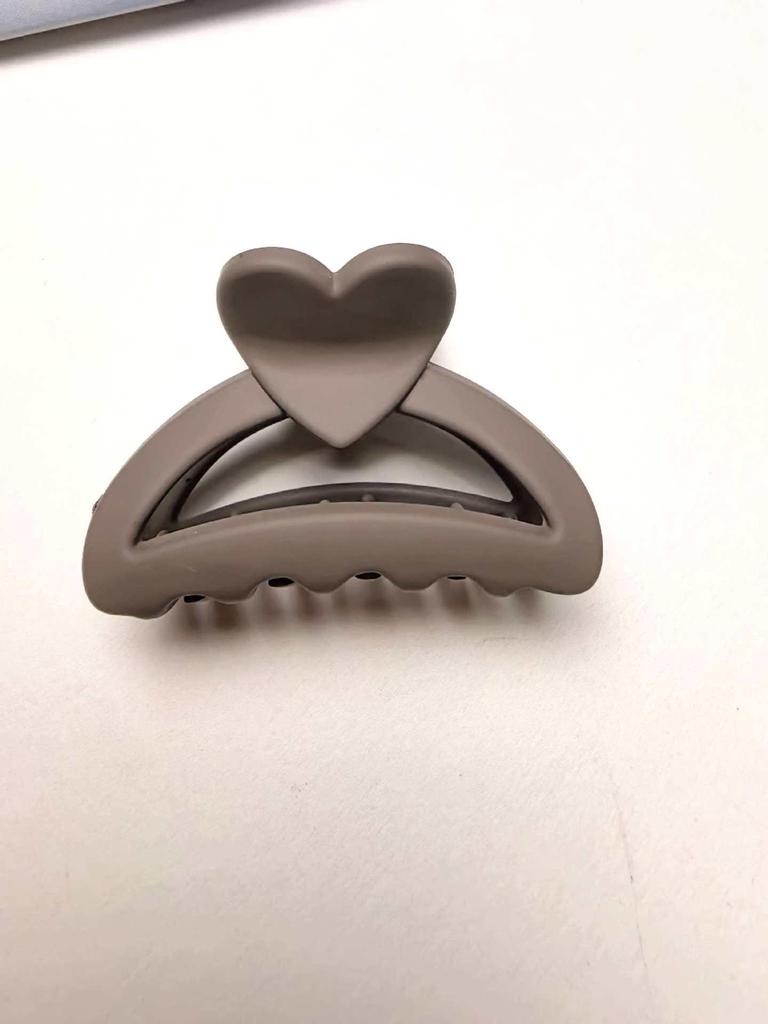 4cm Frosted Milk Coffee Hair Claw Clip for Women’s Updo – Small, Simple, Shark Design
