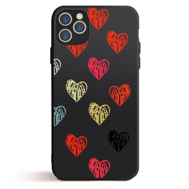 Cute Smileys Black Phone Case For iPhone 12 11 XR XS X Max 7 8 6 6S Plus 5 5S SE 2020 Back Cover For iPhone 12mini Shell