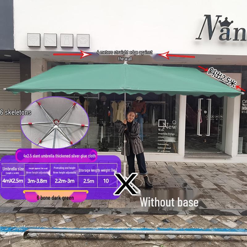 Commercial Outdoor Tilting Sunshade Umbrella: Large, Foldable, Thickened Awning for Sun Protection